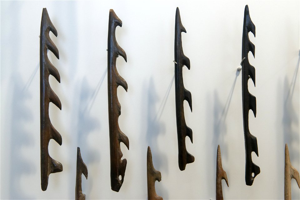 Bone harpoons Maglemose culture Nationalmuseet