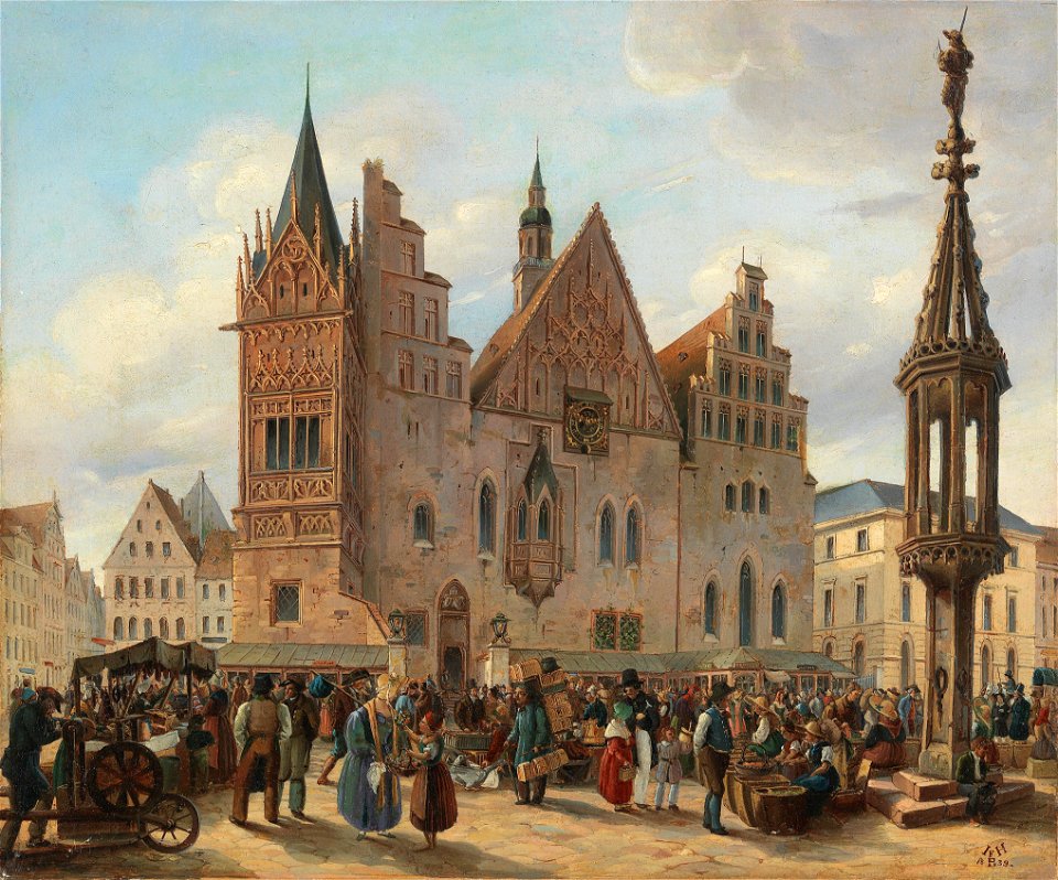 Bondras Marktplatz von Breslau 1839
