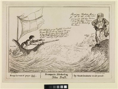 Bonaparte Blockading John Bull (caricature) RMG PW4003