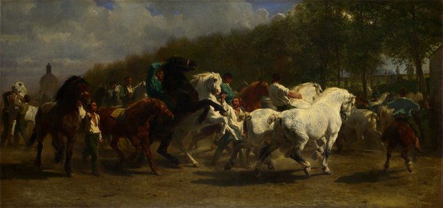 Rosa Bonheur et Nathalie Micas - La foire du cheval (National Gallery, London)