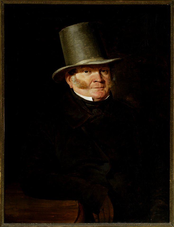 Bonawentura Dąbrowski - Portrait of Paweł Pellizzaro, owner of a store with prints in Warsaw - MP 307 - National Museum in Warsaw