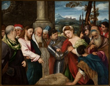 Bonifacio Veronese - Christ and the adulteress - M.Ob.2191 - National Museum in Warsaw