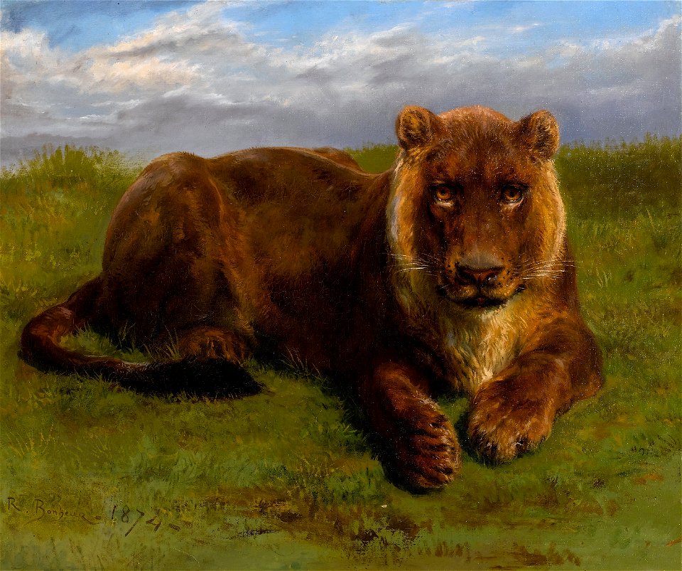 Rosa Bonheur - Lionne posant