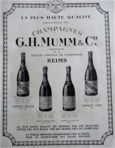 Champagne Mumm-1923. Free illustration for personal and commercial use.