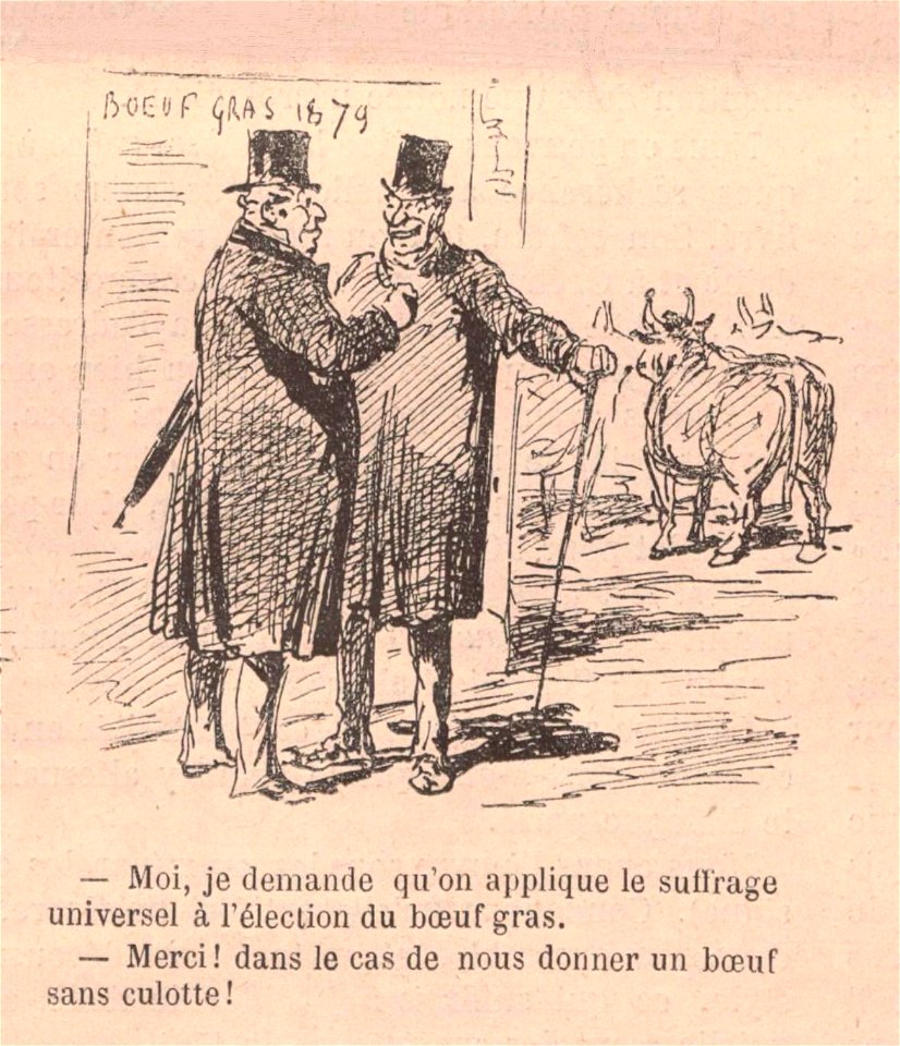 CHAM - Le Monde illustré - 15 février 1879 - Boeuf Gras - Copie