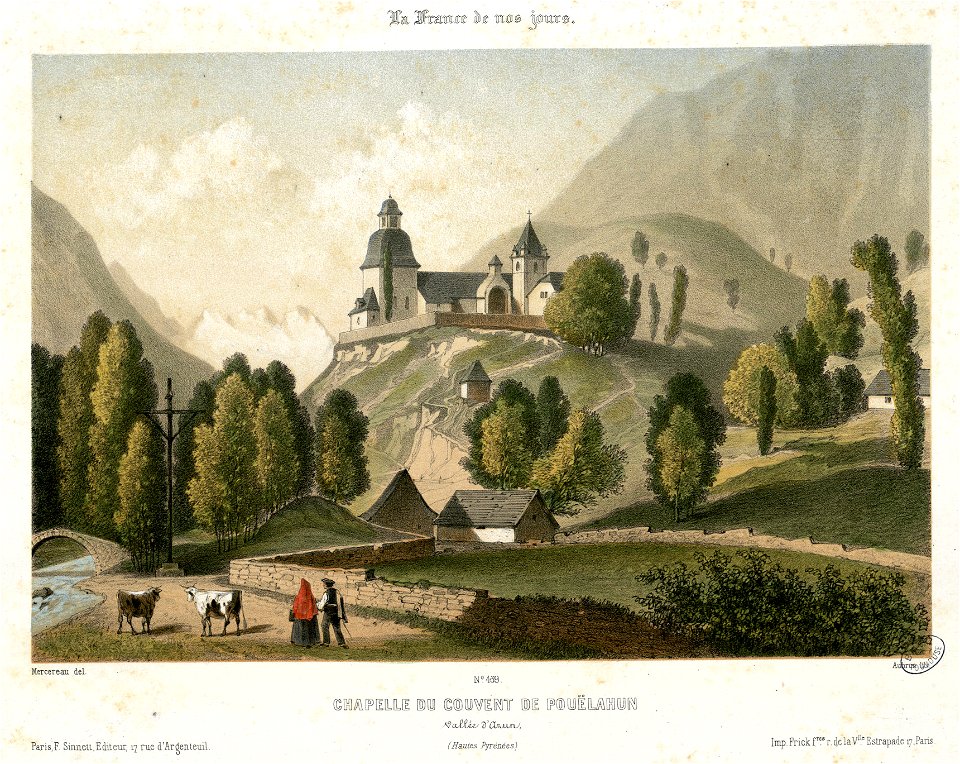 Chapelle du couvent de Pouëlahun (i.e. Pouey Lahun) - Vallée d'Azun (Hautes Pyrénées) - Fonds Ancely - B315556101 A MERCEREAU 7 024
