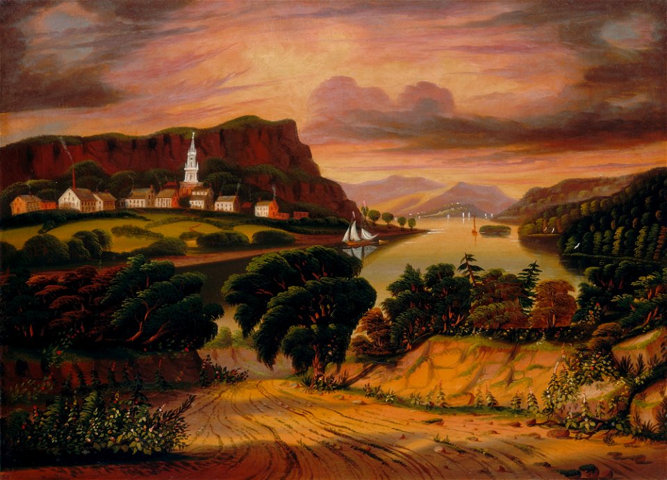 Thomas Chambers - Lake George and the Village of Caldwell (National Gallery of Art)