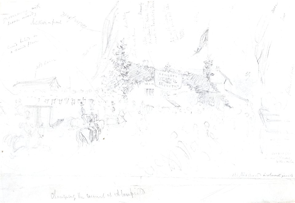 Changing the Escort at Abourfield - Ebenezer Landells - 1845