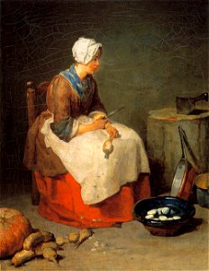 Jean Siméon Chardin - The Kitchen Maid - WGA04763