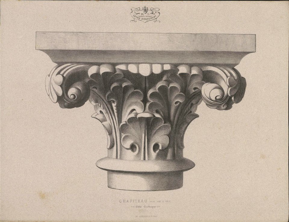Chapiteau (Notre Dame de Paris), Style Gothique, objectnr A 59248