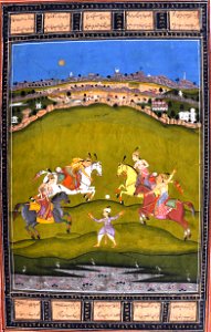 Chand Bibi playing Polo - Google Art Project. Free illustration for personal and commercial use.
