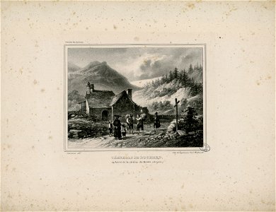 Chapelle de Buchard, au bord de la rivière de Broto (Aragon) (Souvenir des Pyrénées) - Fonds Ancely - B315556101 A GAVARNI 1 008