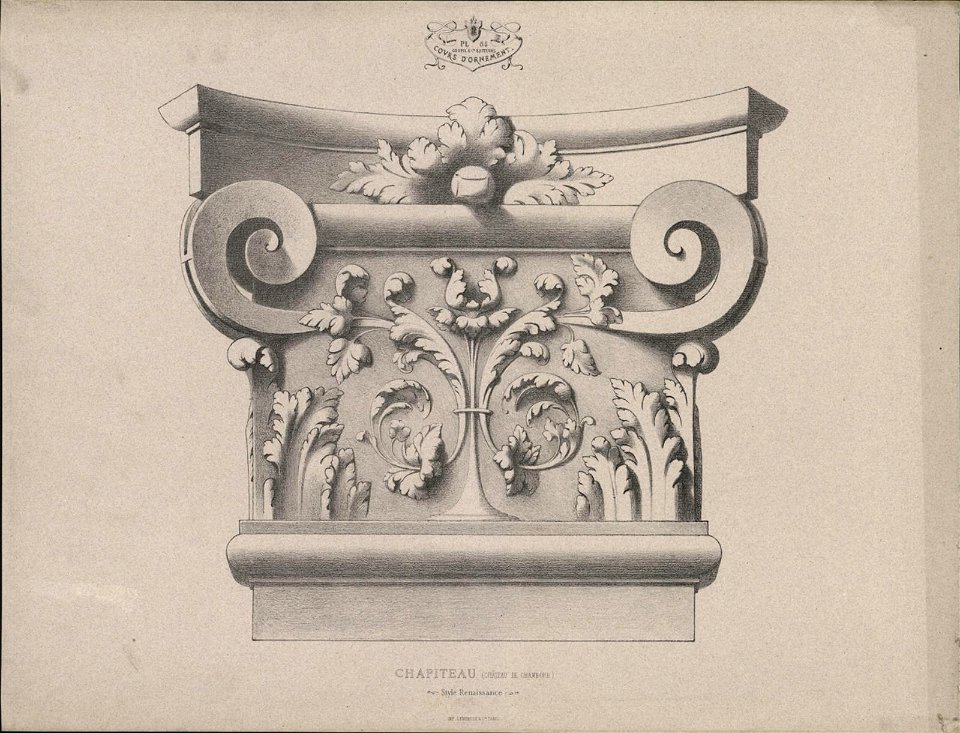 Chapiteau, (Château de Chambord), Style Renaissance, objectnr A 59258