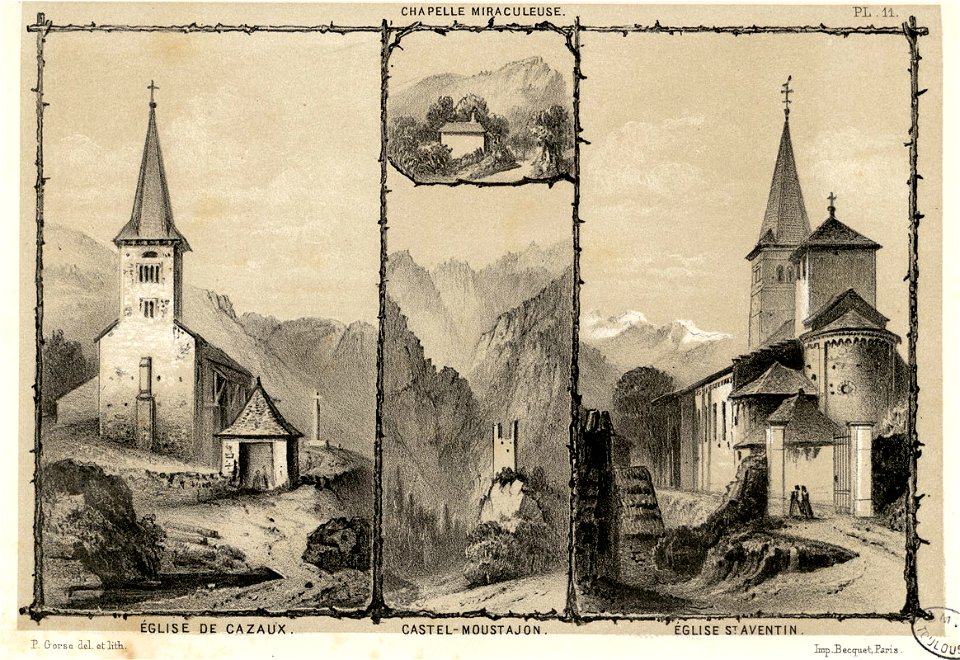 Chapelle miraculeuse - Eglise de Cazaux - Castel-Moustajon - Eglise St Aventin - Fonds Ancely - B315556101 A GORSE 10 039