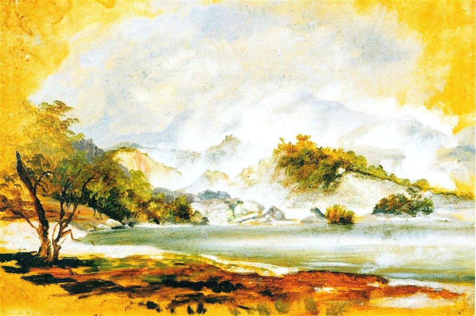 Charles Blomfield - A view from the base of the Pink Terrace, 1885