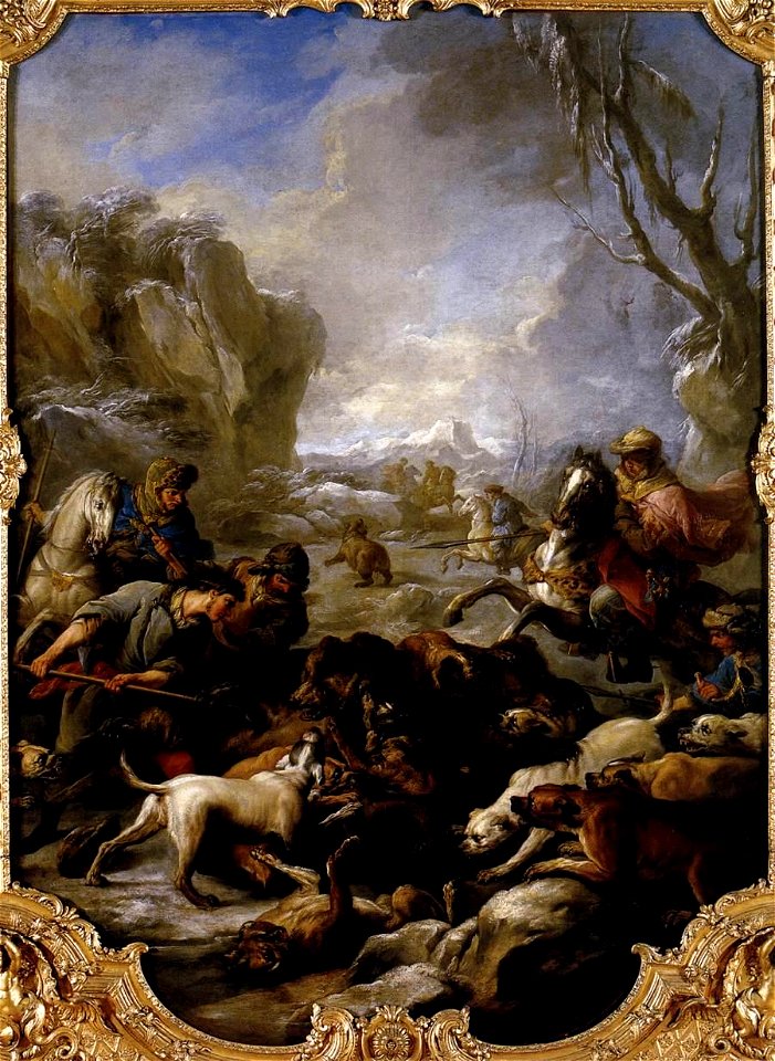 Charles André van Loo - Bear Hunt - WGA13427
