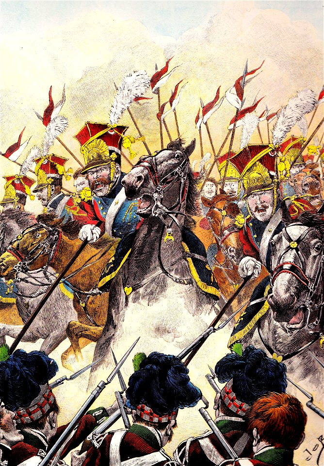 Charge des lanciers rouges à Waterloo