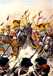 Charge des lanciers rouges à Waterloo