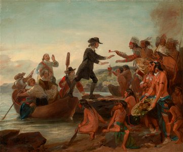 Alonzo Chappel - The Landing of Roger Williams in 1636 - 43.003 - Rhode Island School of Design Museum
