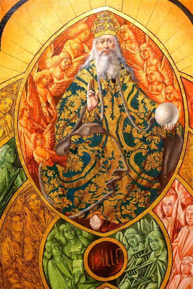 Chaos by Maestro Bartolomé, detail, after 1493, oil on panel - University of Arizona Museum of Art - University of Arizona - Tucson, AZ - DSC08309