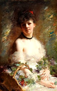 Chaplin-Young Woman with Flower Basket