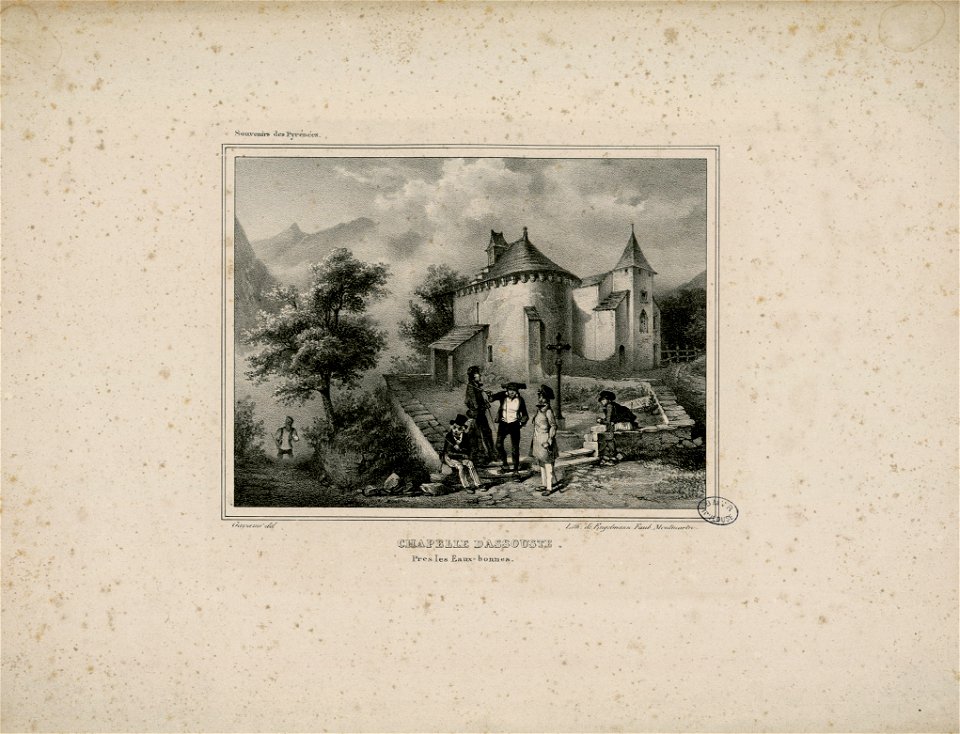 Chapelle d'Assouste - Près les Eaux-Bonnes (Souvenirs des Pyrénées) - Fonds Ancely - B315556101 A GAVARNI 1 007