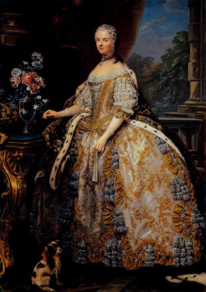 Charles André van Loo - Portrait of Marie Leszczynska, Queen of France - WGA13430