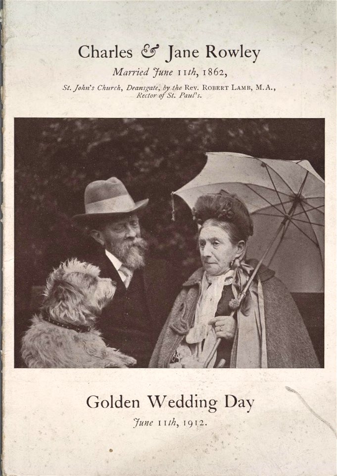 Charles & Jane Rowley Married June 11th, 1862 - Golden Wedding Day June 11th, 1912 St. John's Church (5449683)