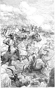 CHARGE OF RUSSIAN CAVALRY AGAINST TURCOMANS