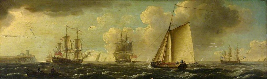 Charles Brooking (1723-1759) - A Cutter Close-Hauled on the Port Tack - BHC1018 - Royal Museums Greenwich