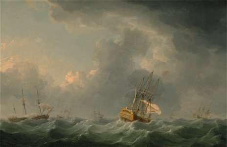 Charles Brooking - English Ships Running before a Gale - Google Art Project