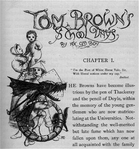 Chapter 1 - Tom Brown's School Days (1869). Free illustration for personal and commercial use.