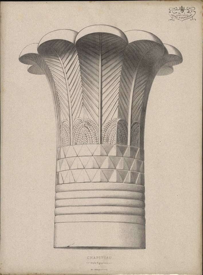 Chapiteau, Style Egyptien, objectnr A 59175