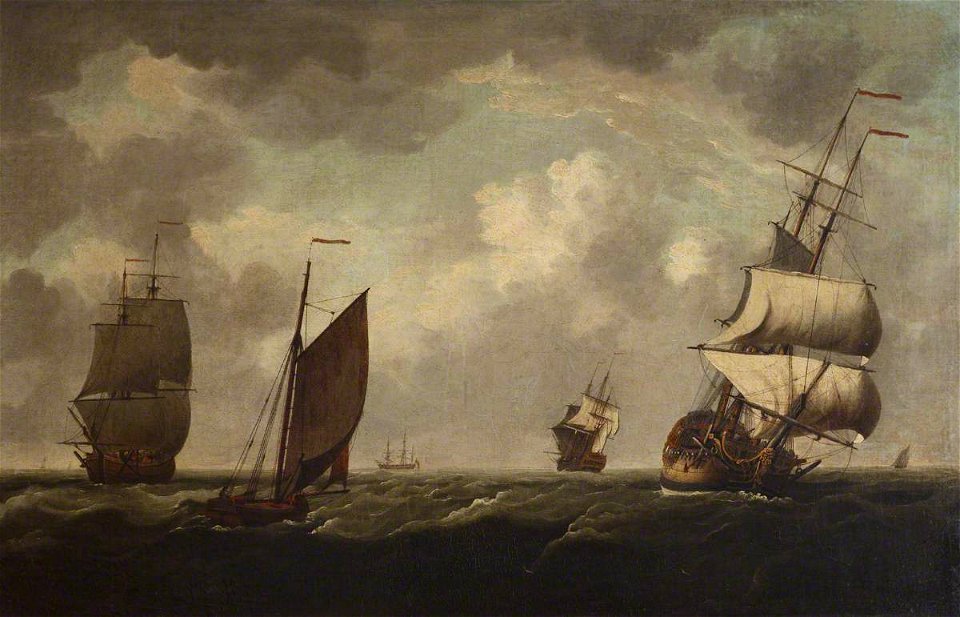 Charles Brooking (1723-1759) (follower of) - Ships at Sea - 515892 - National Trust