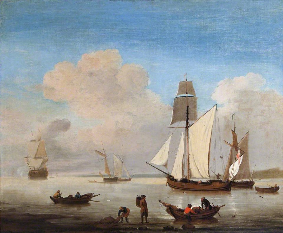 Charles Brooking (1723-1759) (style of) - Shipping in an Estuary - 436074 - National Trust