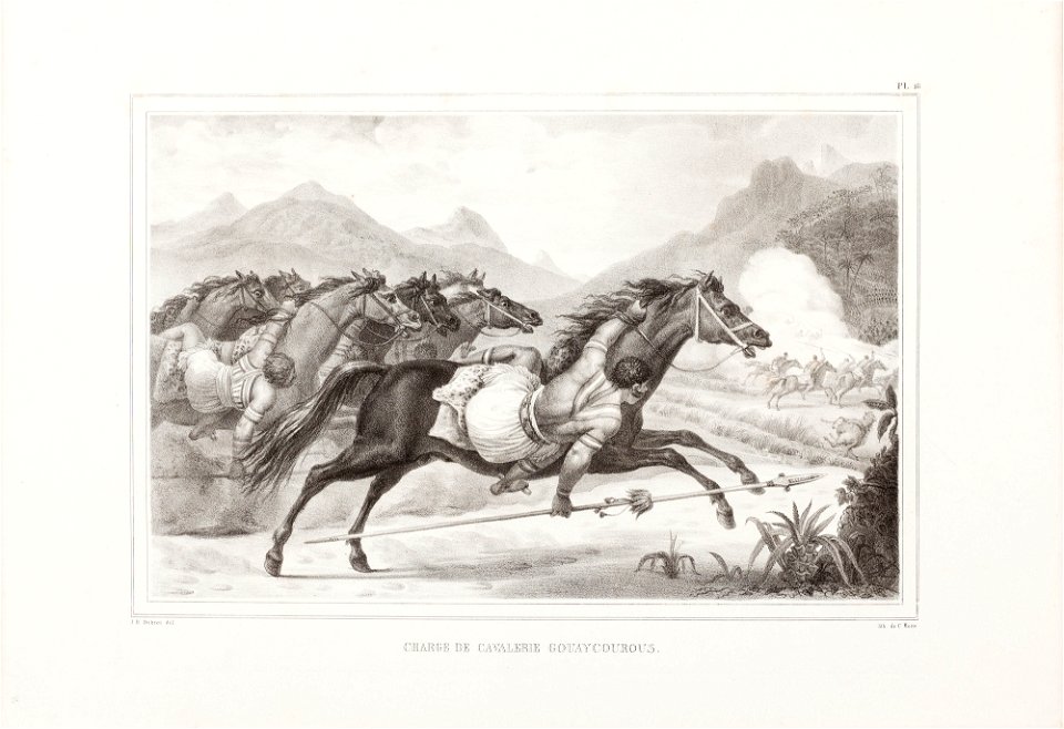 Charge de cavalerie Gouaycourous (4) (4), da Coleção Brasiliana Iconográfica