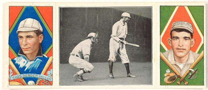 Charles A. Bender-Ira Thomas, Philadelphia Athletics, baseball card portrait LCCN2008678436