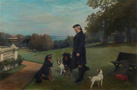 Charles Burton Barber (1845-94) - John Brown (1827-1883) with dogs at Osborne - RCIN 403569 - Royal Collection