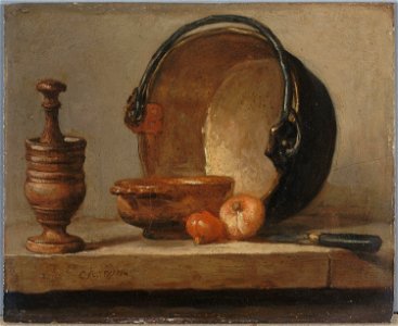 Chardin, Jean-Siméon - Nature morte au chaudron de cuivre - J 19 - Musée Cognacq-Jay