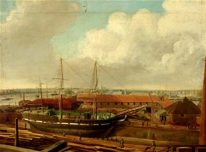 Charles Deane (1794-1874) - Fletcher's Yard, Limehouse - BHC1876 - Royal Museums Greenwich