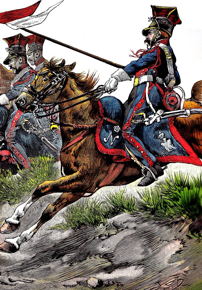 Charge des lanciers polonais de la Garde (par Job)