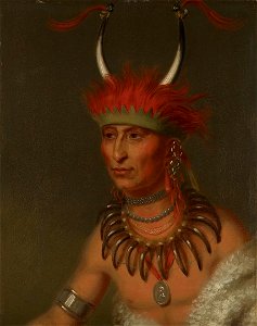Charles Bird King - Shaumonekusse, Oto Half Chief (Husband of Eagle of Delight) - 2010.87 - Crystal Bridges Museum of American Art