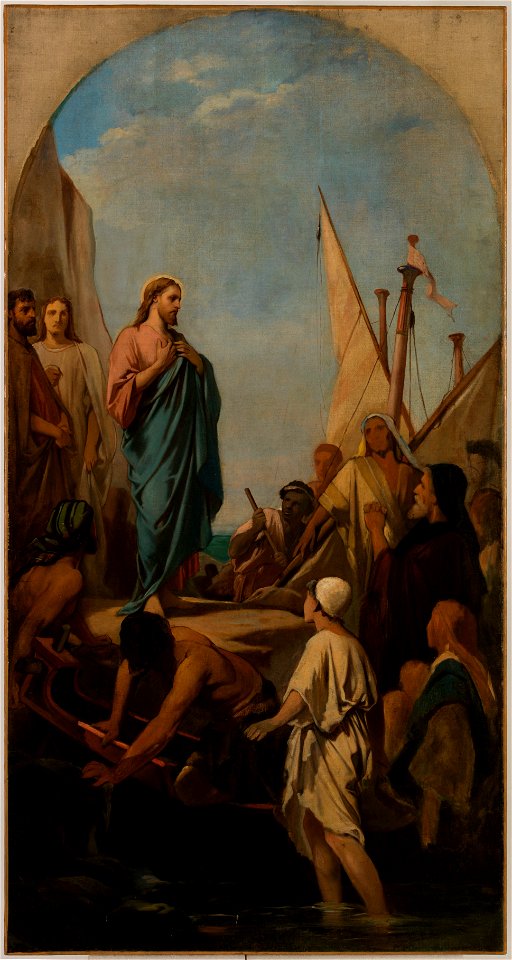 Charles Camille Chazal - Esquisse pour Saint-Louis-en-l'Ile , Le Christ prêchant - PDUT1493 - Musée des Beaux-Arts de la ville de Paris