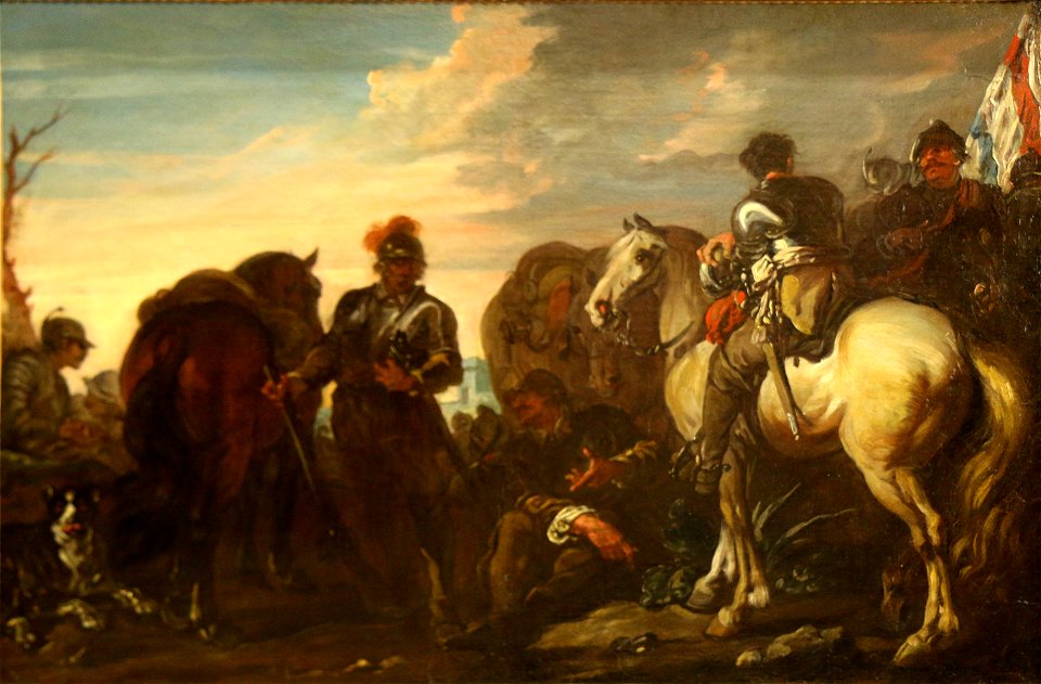 Charies Parrocel-Halte de soldats