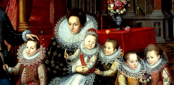 Charles d'Arenberg and Anne de Croy with family by F.Pourbus Jr. (c.1593, Arenbergkasteel) - detail 01