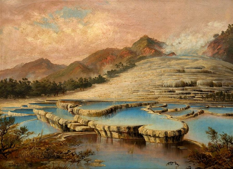 Charles Blomfield - White Terrace, Rotomahana - 1894-4 - Auckland Art Gallery