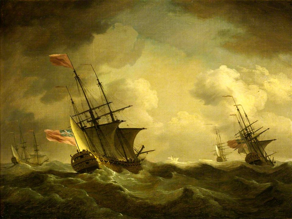 Charles Brooking (1723-1759) - An English Squadron Going to Windward - BHC1027 - Royal Museums Greenwich
