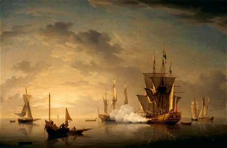 Charles Brooking - A Royal Yacht Firing a Salute - WGA3300