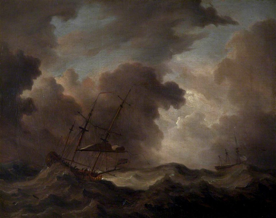 Charles Brooking (1723-1759) (attributed to) - A British Schooner in a ...