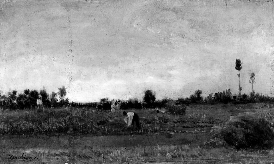 Charles François Daubigny - Landscape with Gleaners - Walters 3735